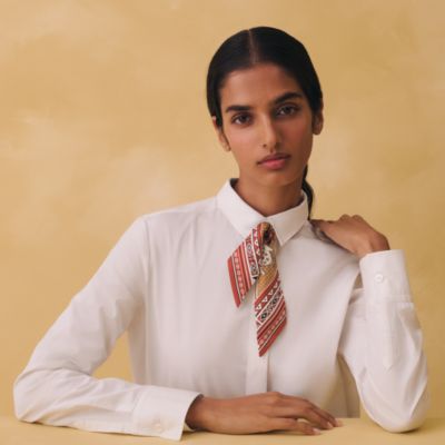 極美品△HERMES エルメス ポルトボヌール レザー シルク マロンアルザン ゴールド金具 スカーフリング 箱・保存袋付き 仏製 レディース スカーフリング 《ボルデュック・セリエ》 - マロン | Hermès